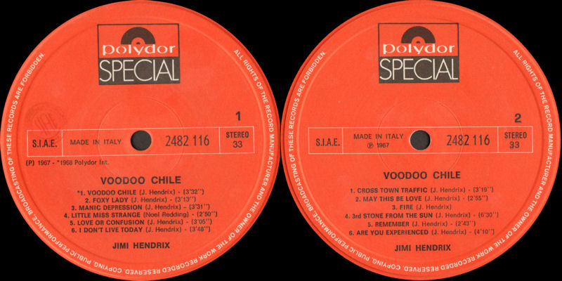 Discographie : Rééditions & Compilations - Page 12 Polydor Special 2482.116 - Voodoo Chile Label_zps49tsyhll